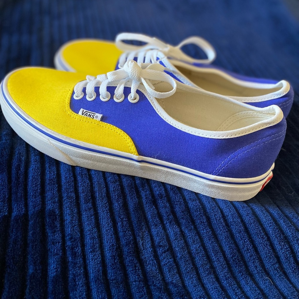 Custom Vans Yellow & Blue